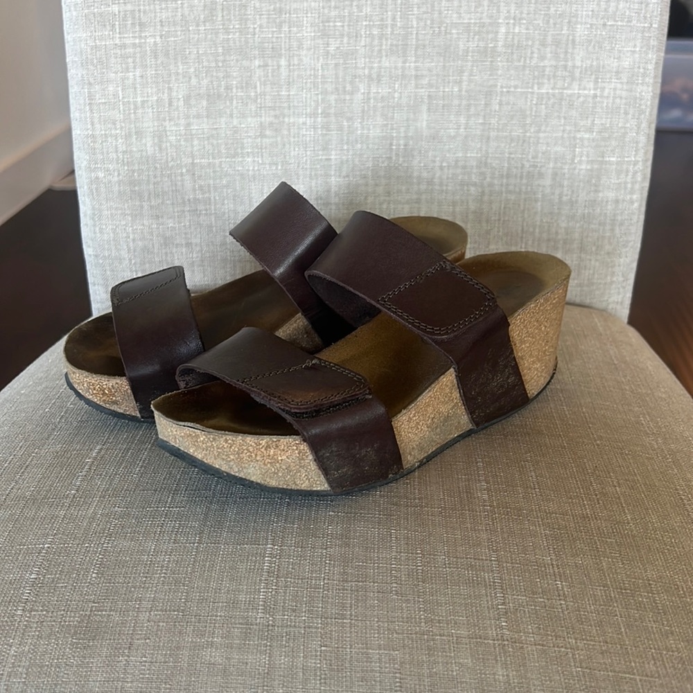 Eric Michael Brown Wedge Sandals